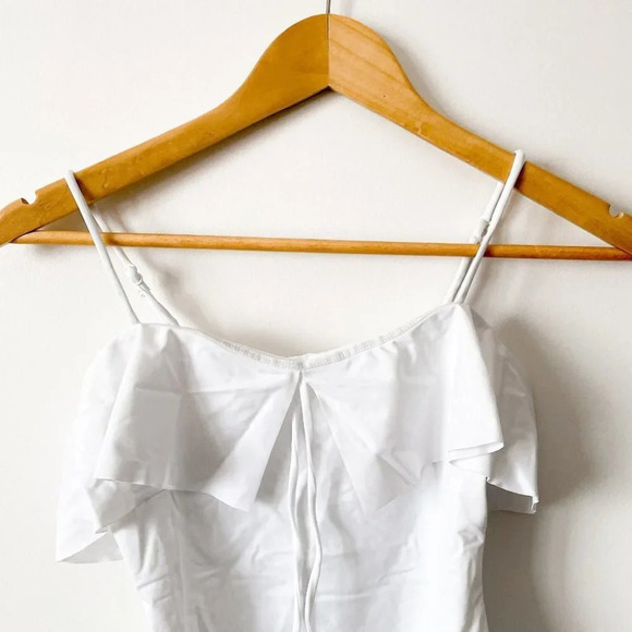 Aritzia Wilfred Nyla One Piece Ruffle Swim Bodysuit White Size Small - Picture 5 of 9